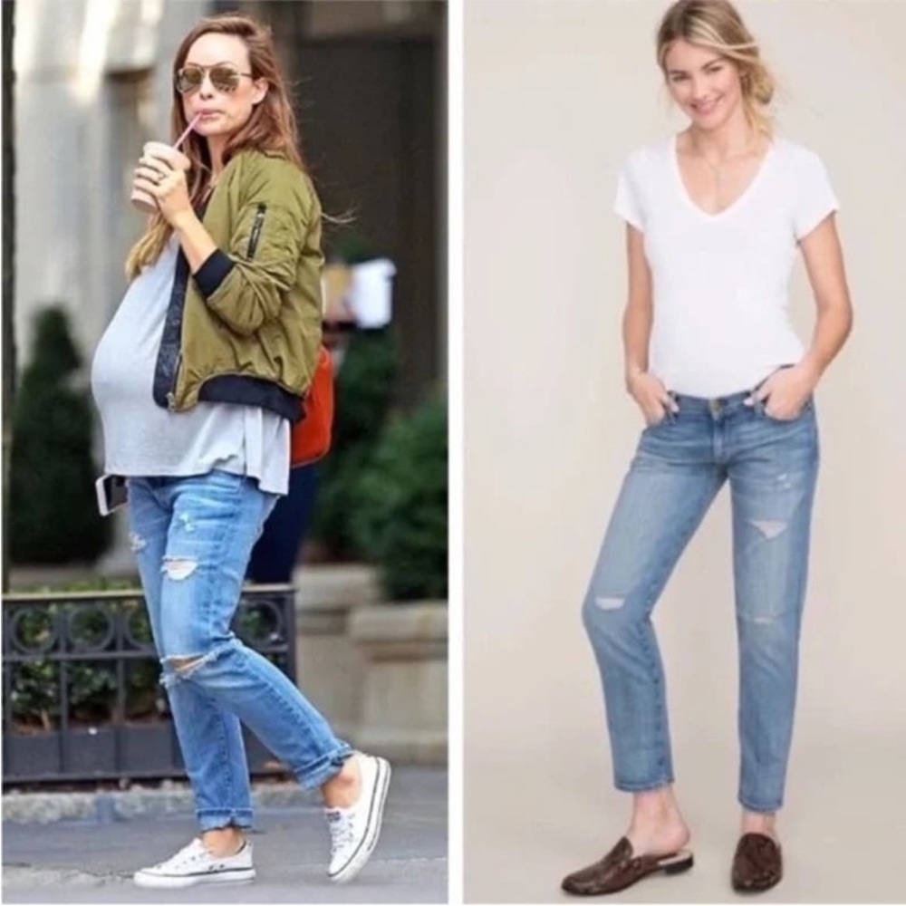 Hatch current/elliot boyfriend distressed jeans 27